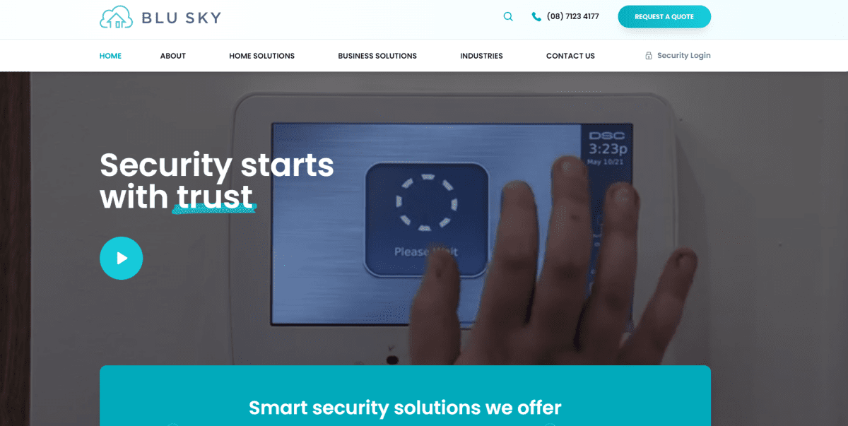 2 blu sky security systems adelaide