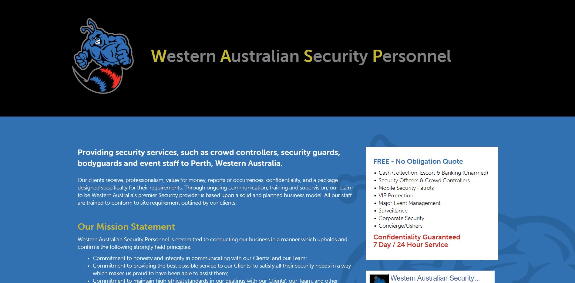 western australian security personnel